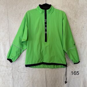 Vintage Nike Men’s Neon Green Vented Windbreaker Jacket 1/2 Zip Sz‎ S Pockets